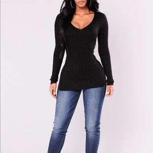 COPY - Giving me the feels sweater-Black